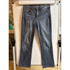 Aura jeans women's‎ 6 short denim bootcut blue
